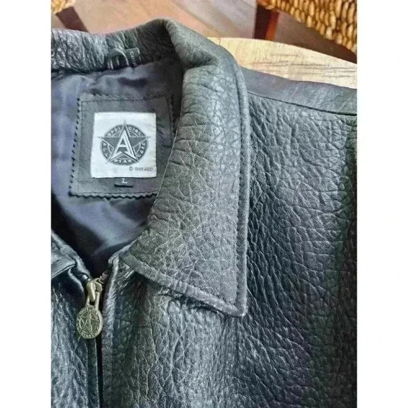 Vintage All Star Cafe " Atlantic City" Genuine Leather Bomber Jacket Men's Large - Picture 16 of 16